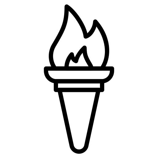 Pyre torch flame fire icon