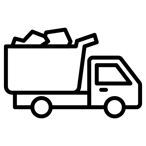 Truck transportation truck mine icon