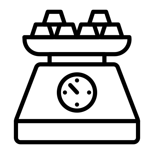 Weight scale gold ingots construction and tools measure icon