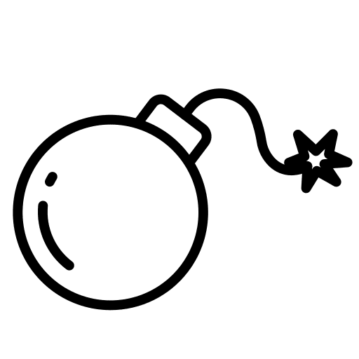 Bomb weapon bomb dangerous icon