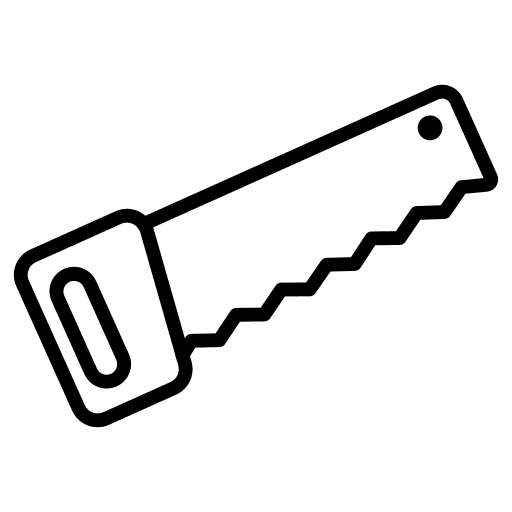 Hand saw cutting wood hand saw icon