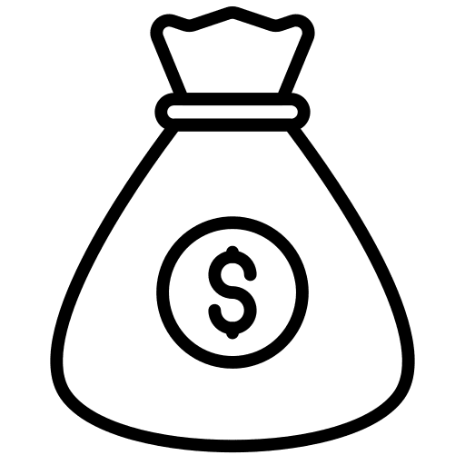 Money bag cost money bag business and finance icon