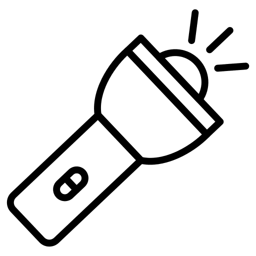 Torch light tools and utensils miscellaneous icon