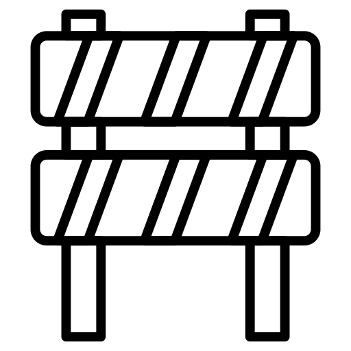 Traffic barrier signaling construction and tools traffic barrier icon