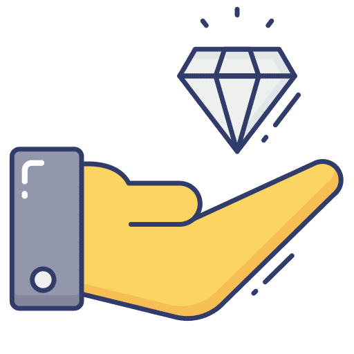 Diamond stone fashion gem icon