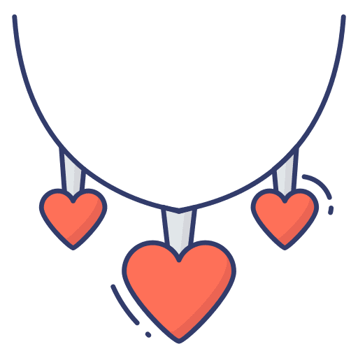 Necklace pendant fashion jewelry icon