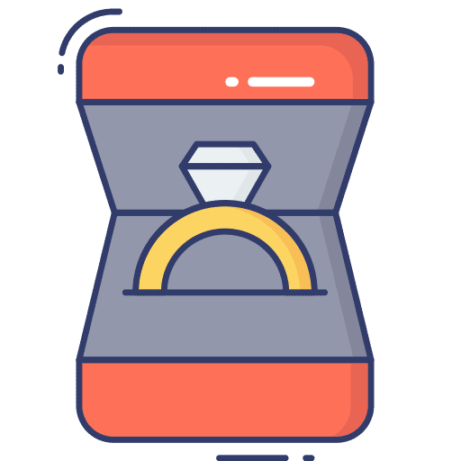 Fashion engagement ring diamond jewel icon