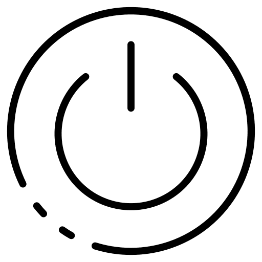 Power start button shutdown technology icon