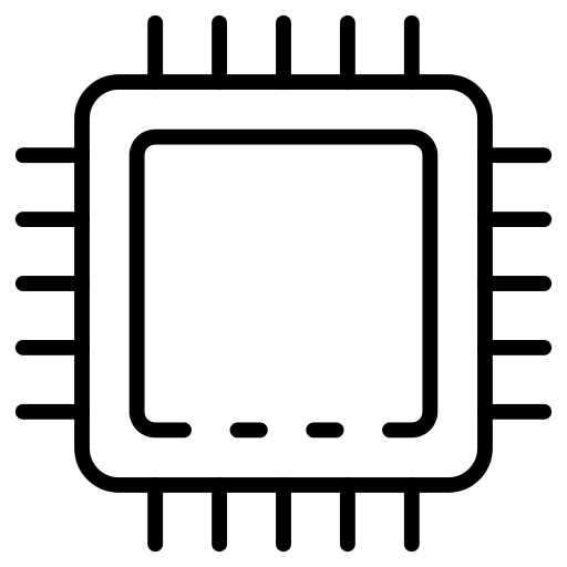 Processor computer chip processor icon