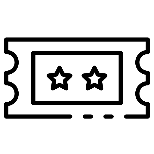Ticket star show ticket icon