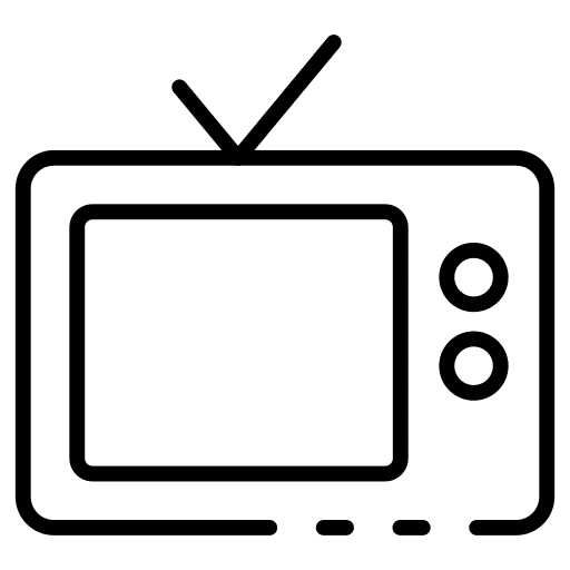 Tv old antenna television icon