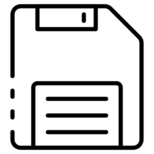 Floppy multimedia save diskette icon