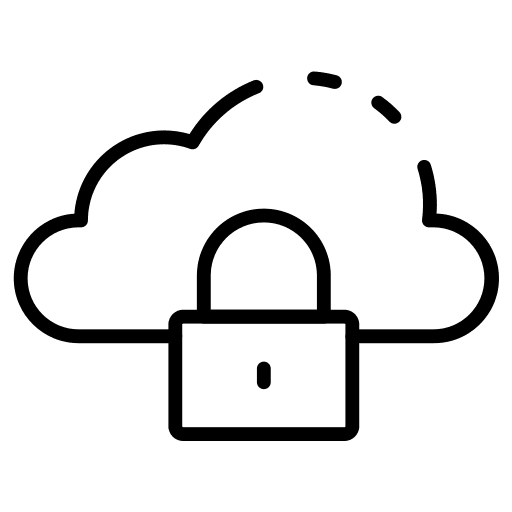 Cloud cloud lock chip icon