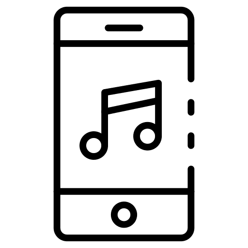Mobile smartphone mobile music icon