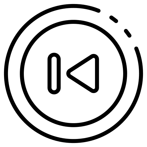 Previous back previous play icon