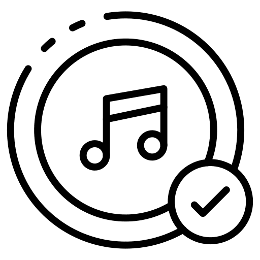 Music music player check music icon