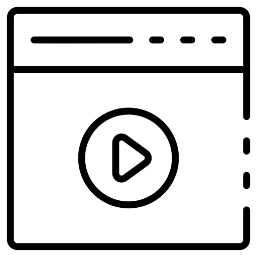 Video player streaming film video player icon