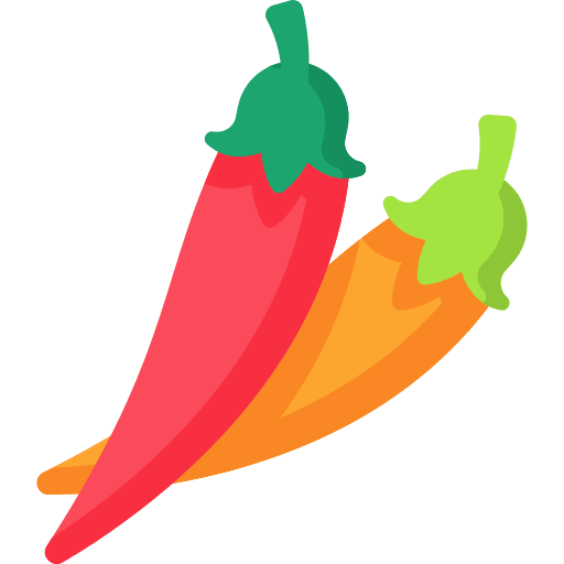 Chili food and restaurant vegetarian organic icon