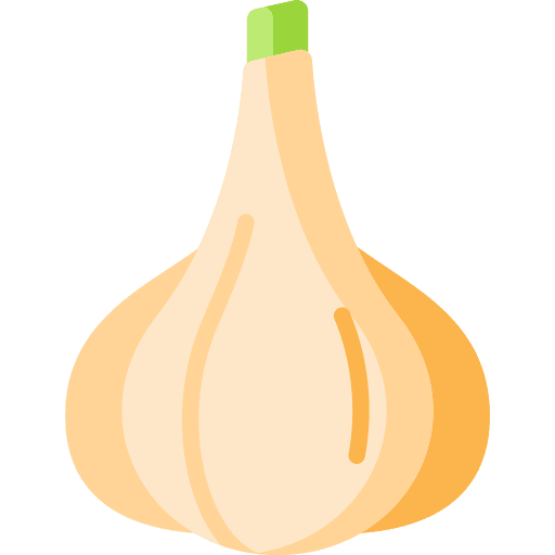 Garlic food and restaurant ingredient vegetarian icon