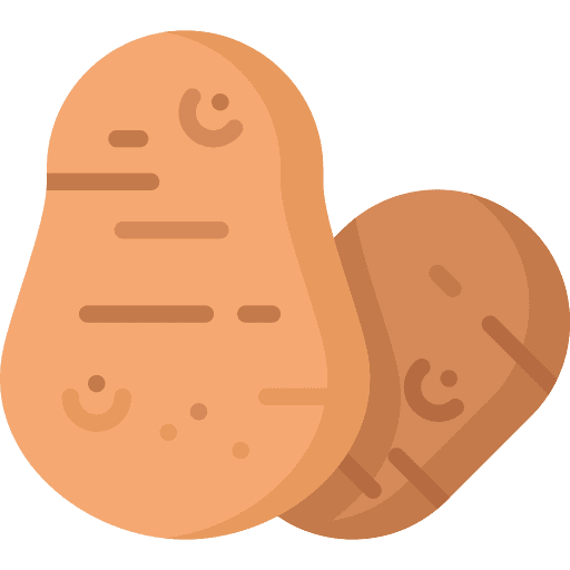Potato organic food and restaurant harvest icon