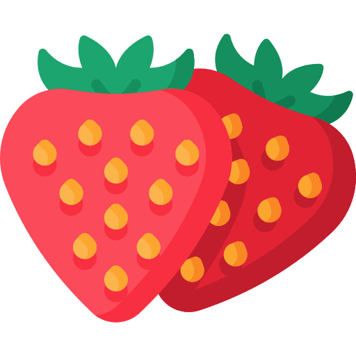 Strawberry fruit vegan fresh icon