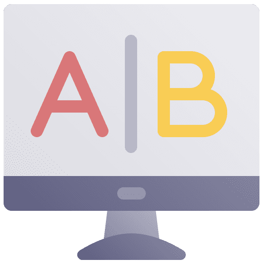 Ab testing ab testing comparative testing icon