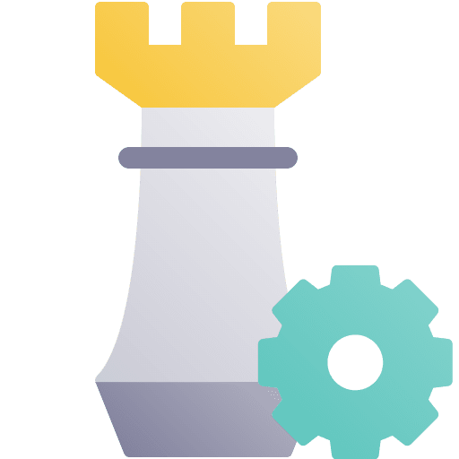 Strategy development planning chess strategy icon