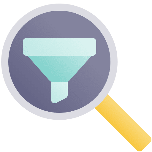 Analytics analytics magnifying glass information icon