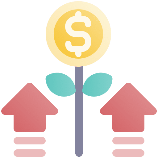 Money growth growth dollar symbol arrows icon