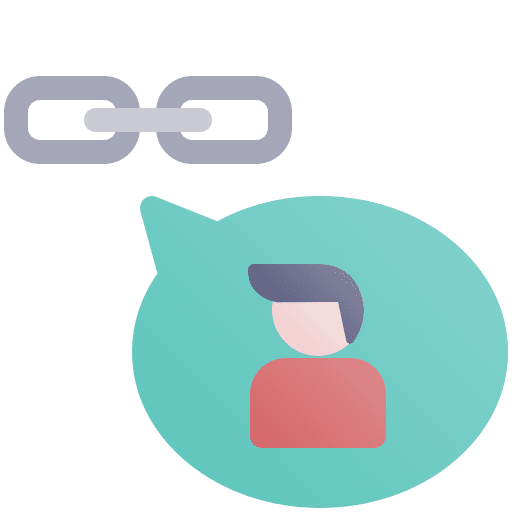 Referral viral user speech bubble icon