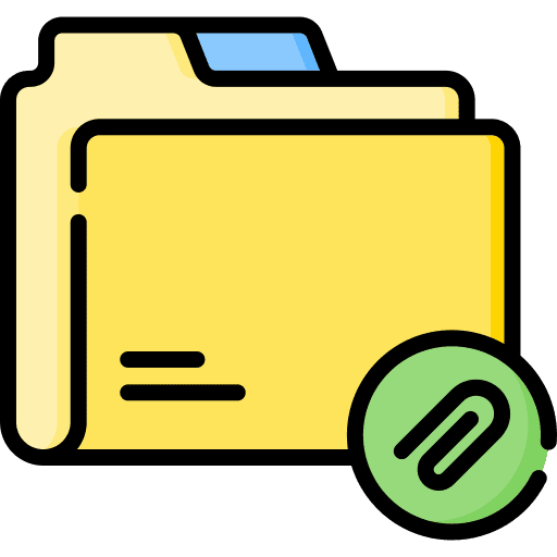 Folder attach archive clip icon