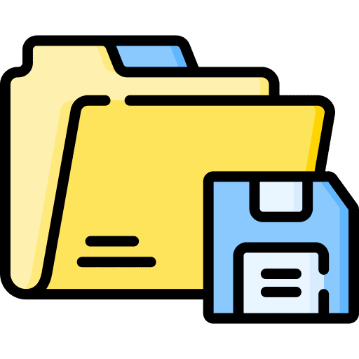 Folder data storage archive folder icon