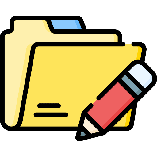 Folder edited archive file storage icon