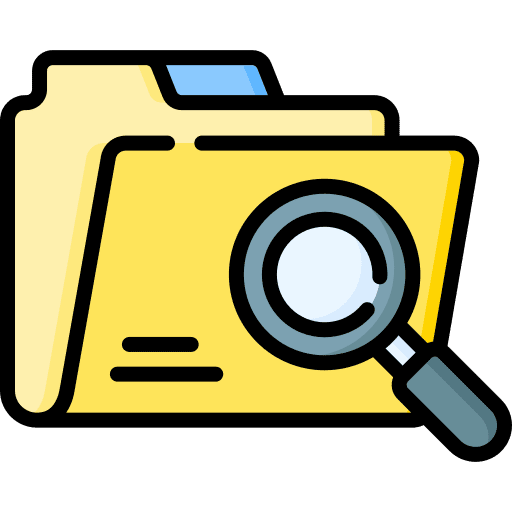 Folder file storage folder search icon