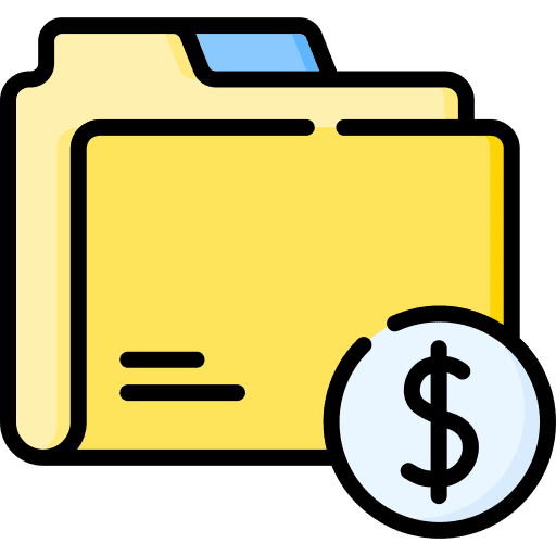 Folder archive finance dollar symbol icon