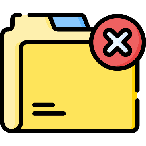 Folder delete user interface file storage icon