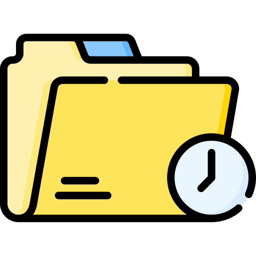 Folder files and folders ui clock icon