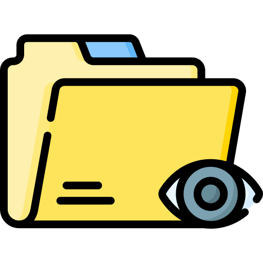Folder folder visibility data storage icon