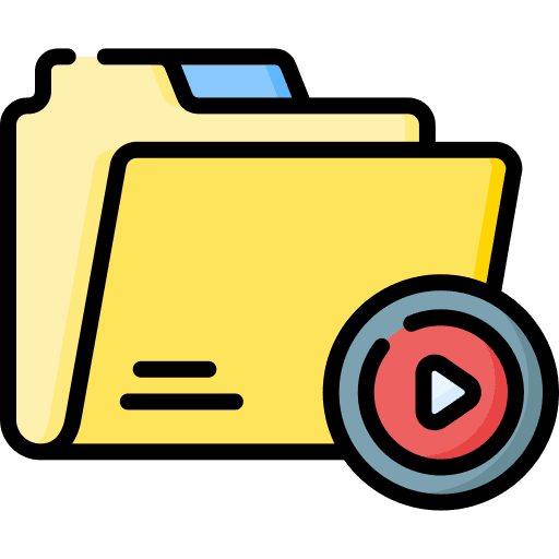 Folder archive folder video icon