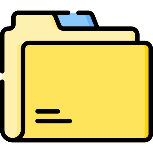 Folder data files and folders ui icon