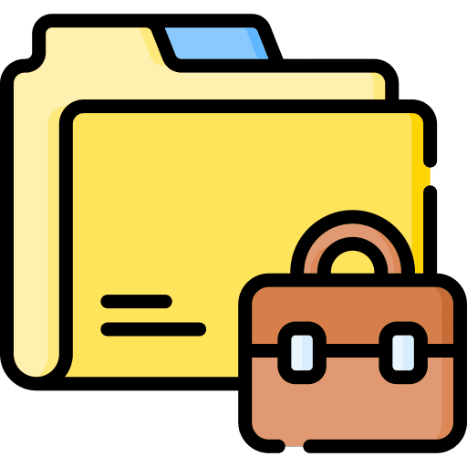 Folder data storage portfolio folder icon
