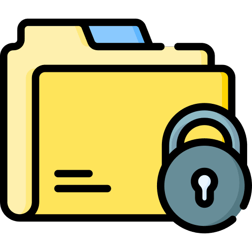 Folder security padlock locked icon
