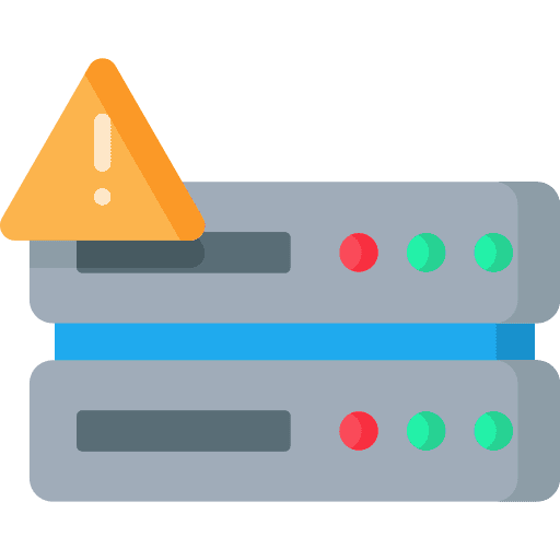 Server big data error database icon