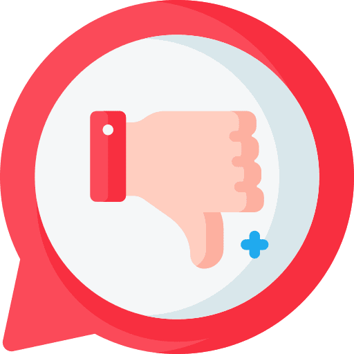 Thumbs down finger social media hands and gestures icon