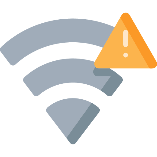 Wifi ui wireless connection warning sign icon