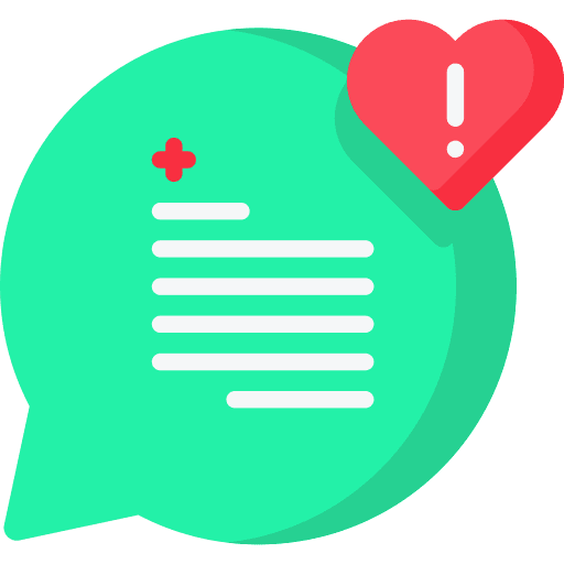 Chat box alert love message speech bubble icon