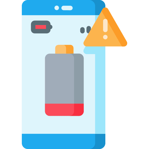 Low battery low battery interface electronics icon