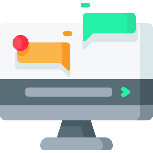 Messages messages chat box monitor icon