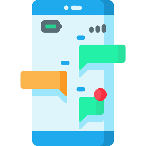 Messages smartphone ui chat box icon