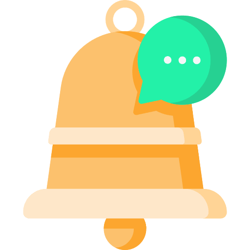 Notification bell speech bubble music and multimedia notification bell icon